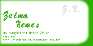 zelma nemes business card